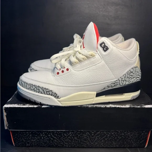 Nike Air White and Black Sneakers with Red Highlights